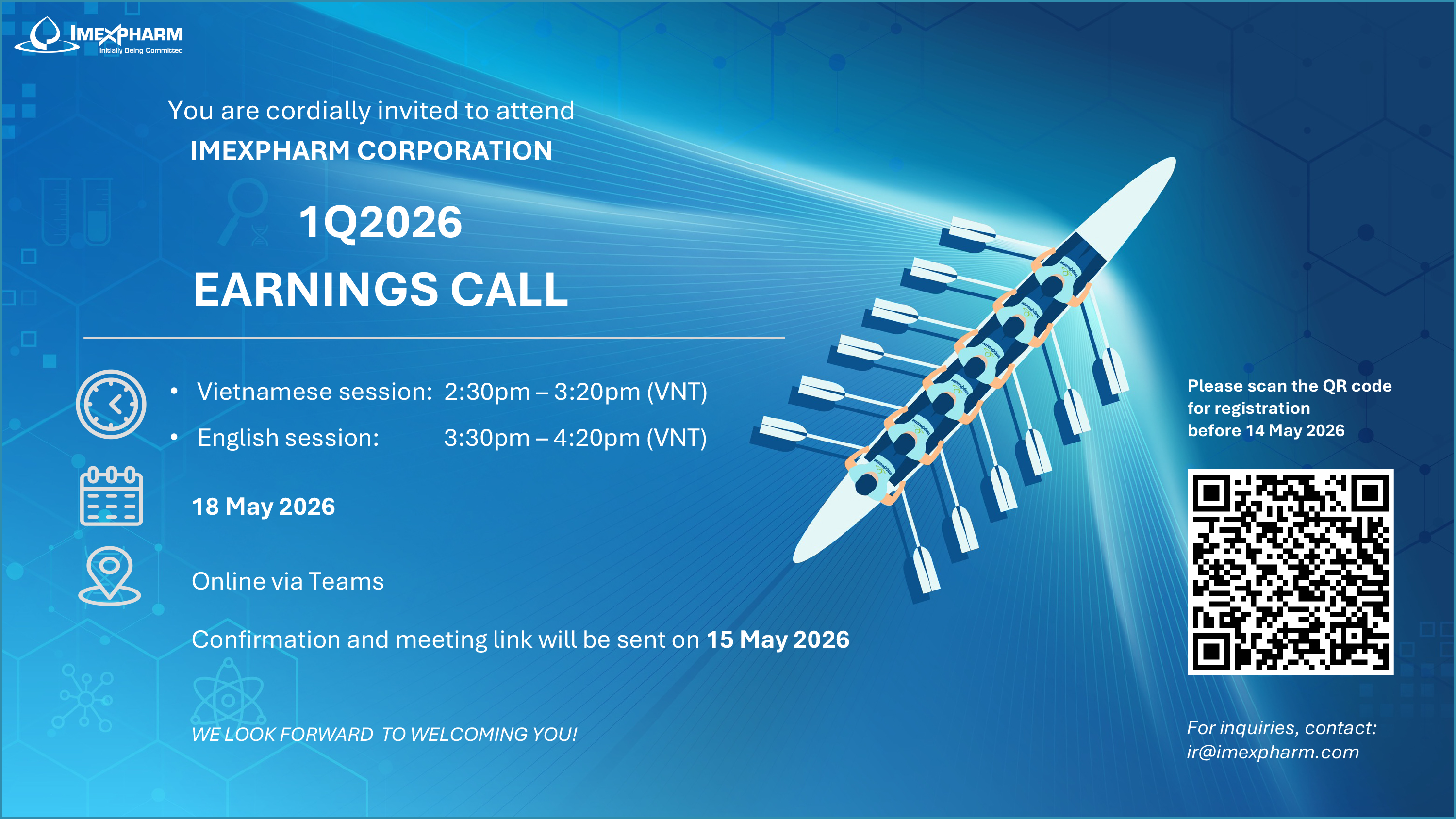 Thông báo: Sự kiện công bố KQKD Quý 1 năm 2026