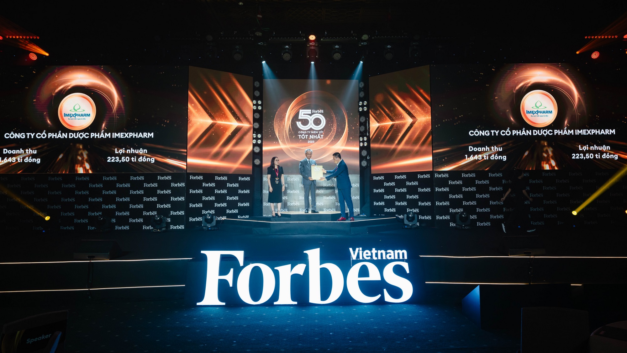 Imexpharm nhận giải “Top 50 Công ty Niêm yết Tốt nhất Việt Nam” do Forbes trao tặng. Imexpharm nhận giải “Top 50 Công ty Niêm yết Tốt nhất Việt Nam” do Forbes trao tặng.